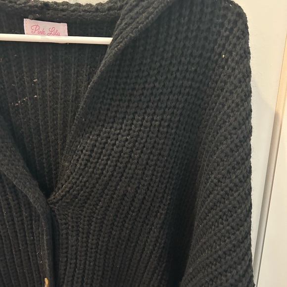 Pink Lily Black cardigan size small - Picture 3 of 3